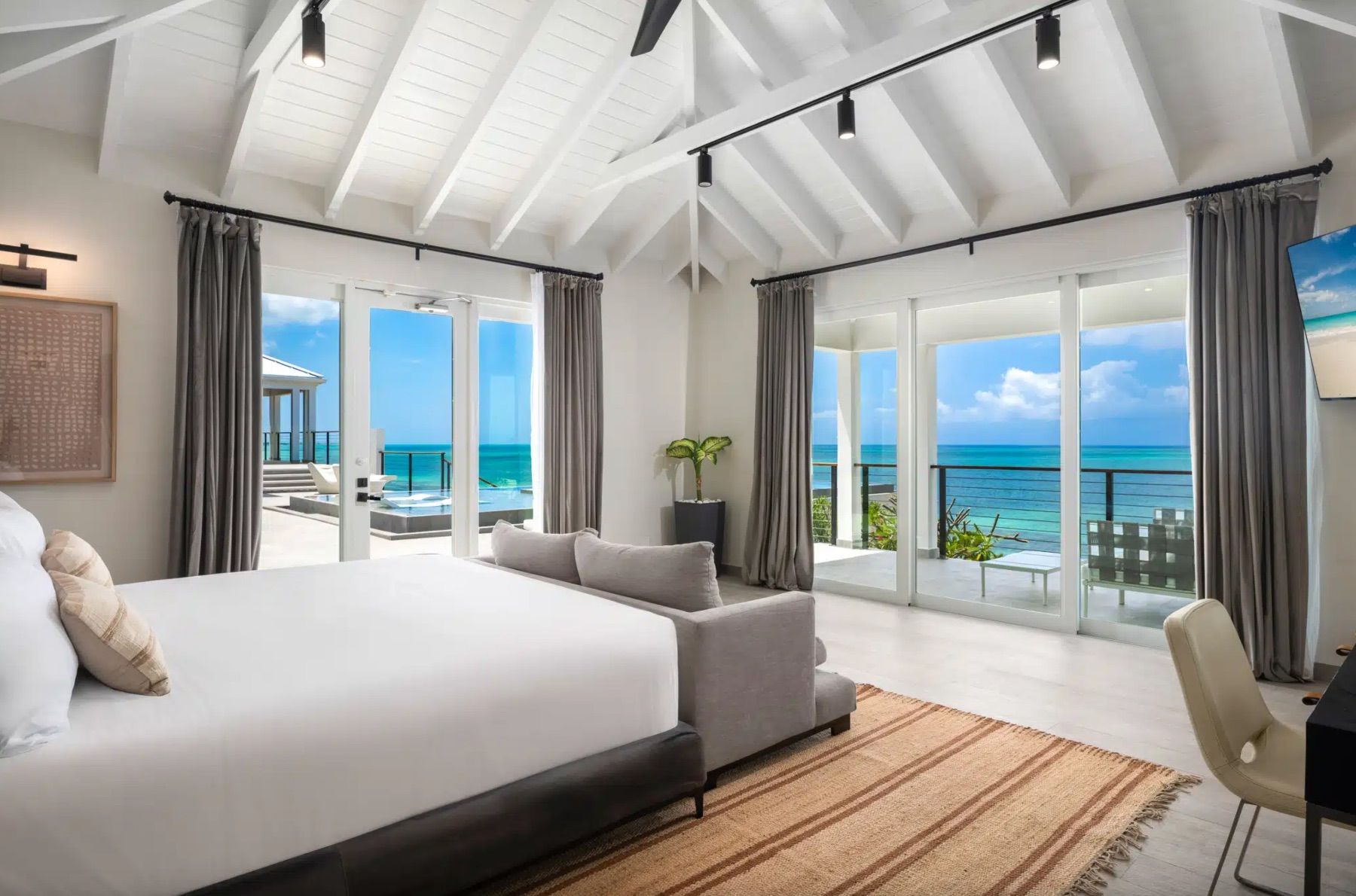 Poolside master bedroom